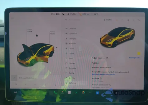 2022 Tesla Model 3 Rear-Wheel Drive z USA, uszkodzony, nr VIN 5YJ3E1EA9NF147738